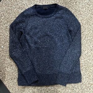 Jcrew collection navy sparkle cashmere sweater size small